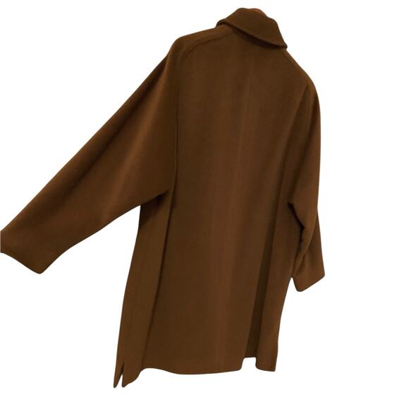 Max Mara Virgin Wool Cashmere Coat US 8 Brown Collared Barn Chore Coat Luxury - Picture 5 of 16